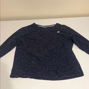 Aeropostale Navy Speckled Long Sleeve Top